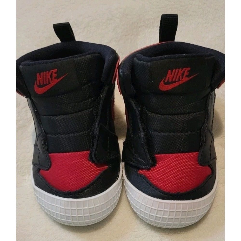 NIKE AIR JORDAN 1 CRIB BOOTIE HIGH SIZE 4C BLACK VARSITY ROYAL BABY NEWBORN